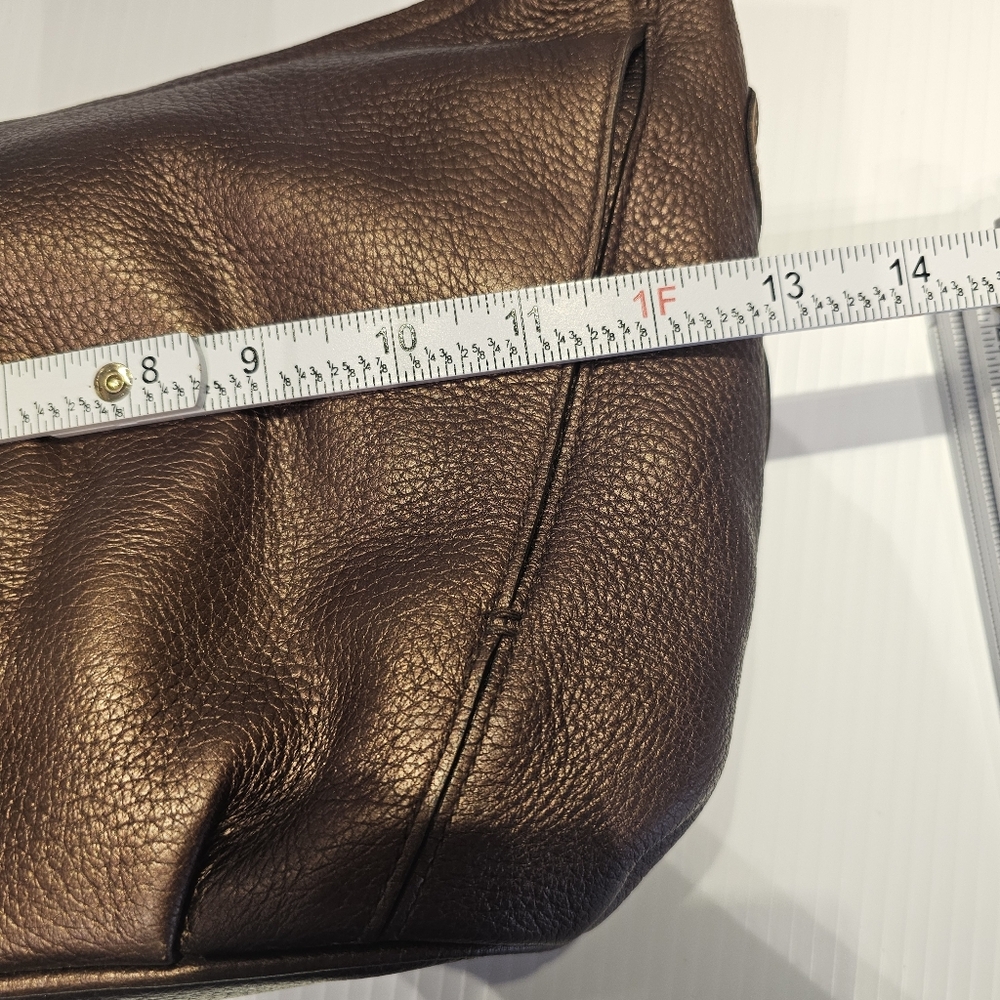 Brighton Nikki Masterpiece Bronze Leather Embellished Leather Hobo Shoulder Bag - Picture 4 of 16